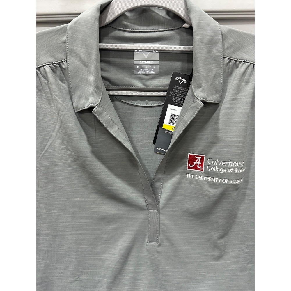 callaway opti dri NWT gray u of a culverhouse school of business polo women's me